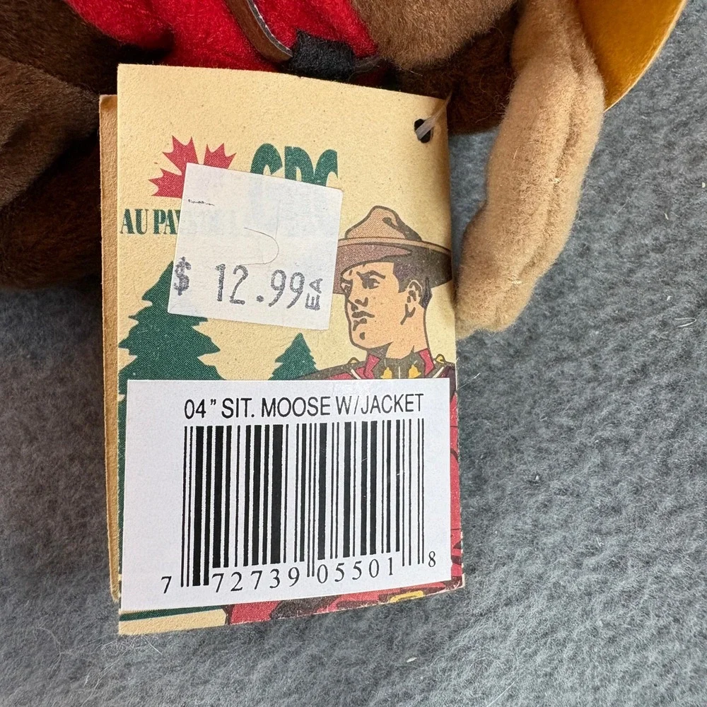 RCMP Country Plush Moose 4 inch Sitting Mountie Canada Souvenir‎ NWT